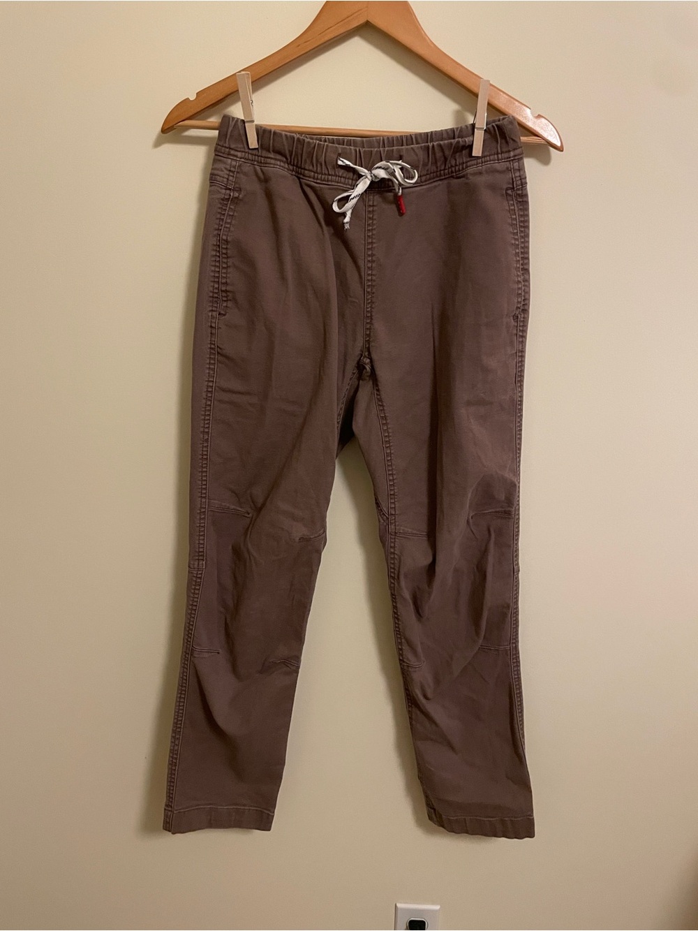 Topo Designs Women's Straight Leg Drawstring Pants in dusty purple!